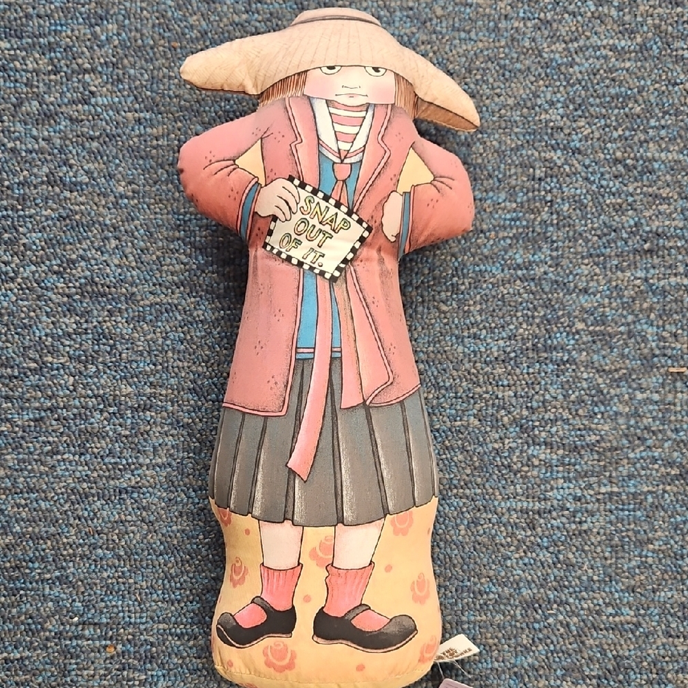Charming Pink and Gray Art Doll